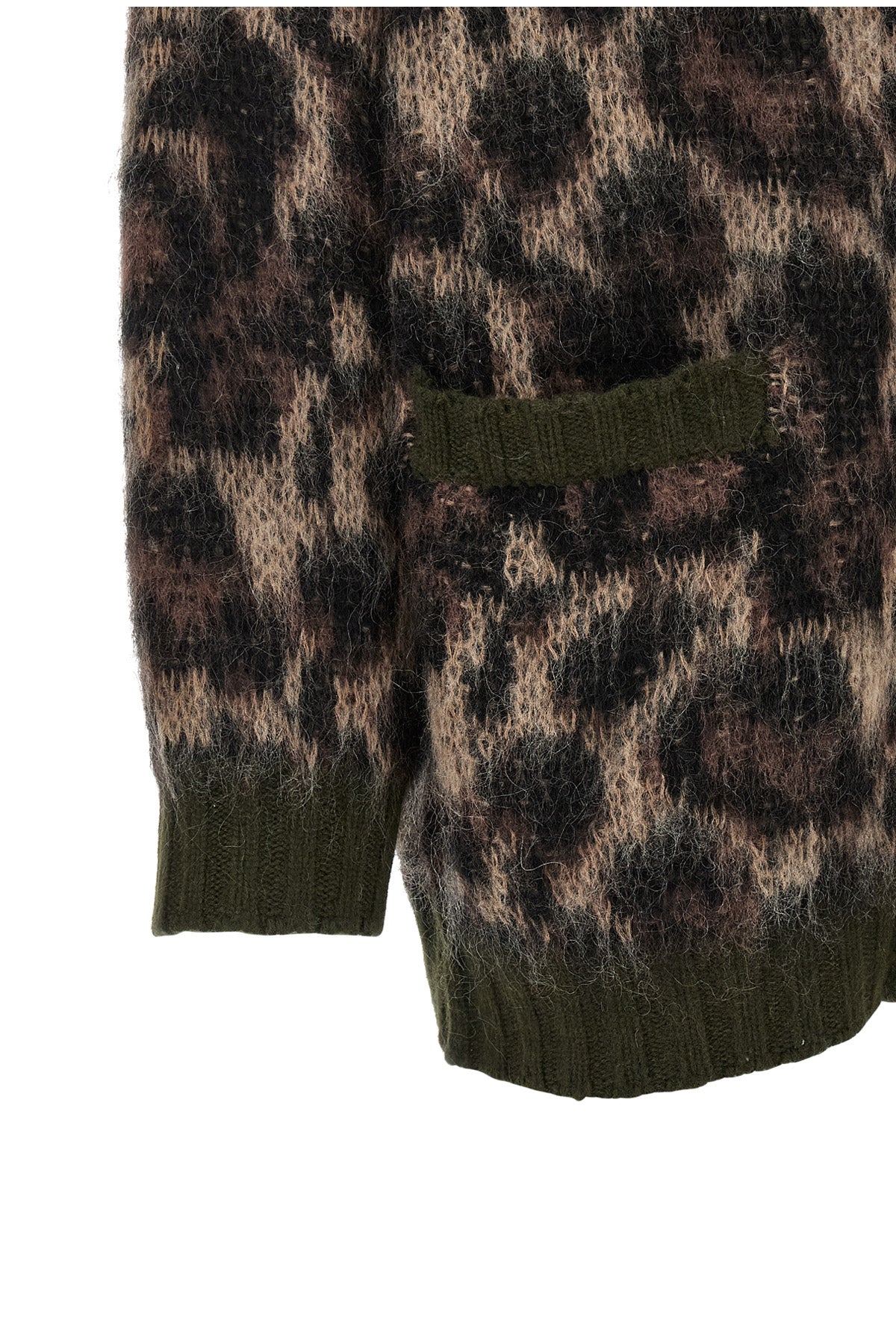 R13 Oversized Animal Print Cardigan