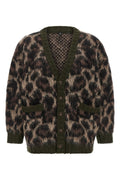 R13 Oversized Animal Print Cardigan