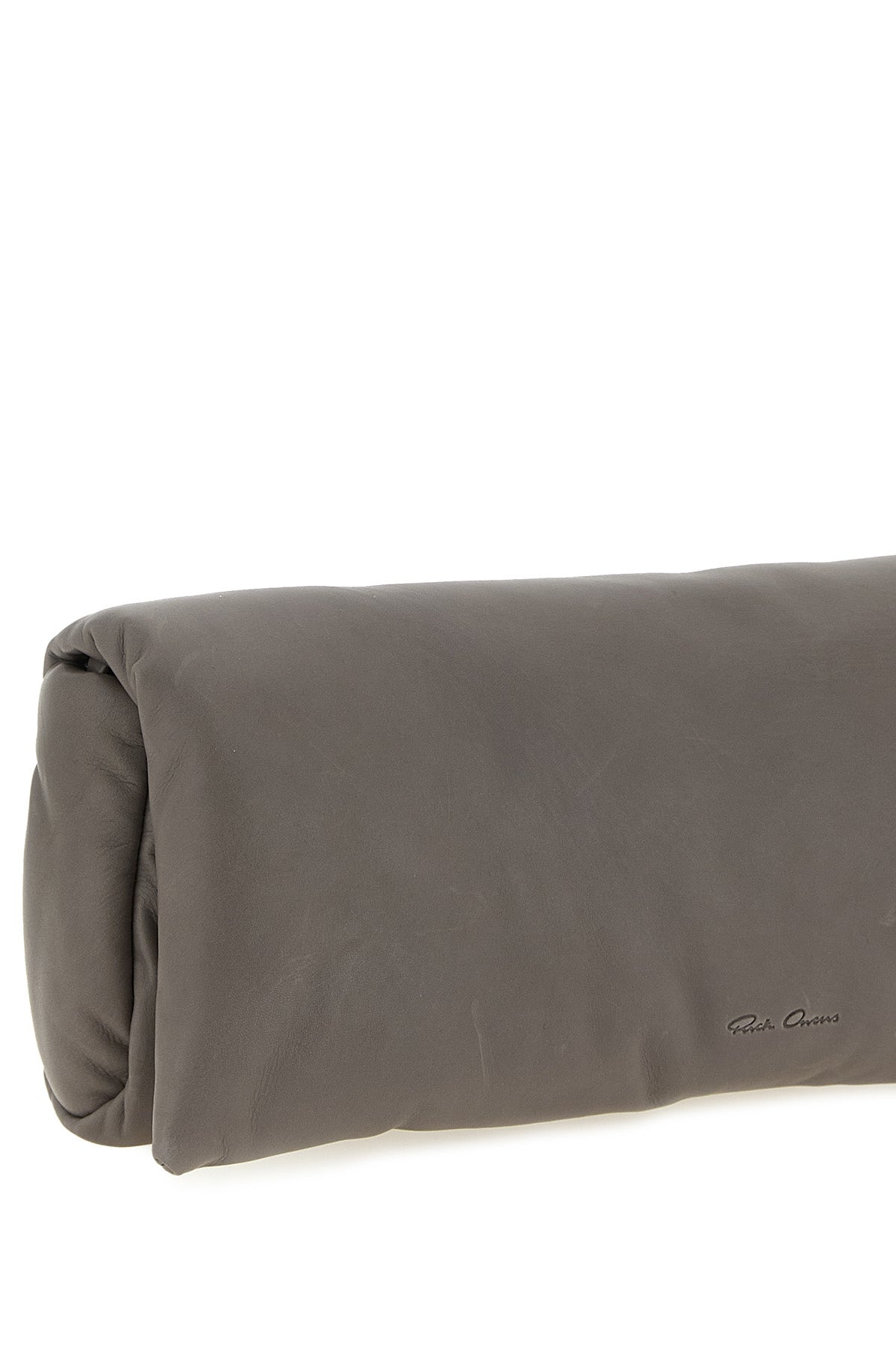 Rick Owens Padded Leather Baguette Clutch