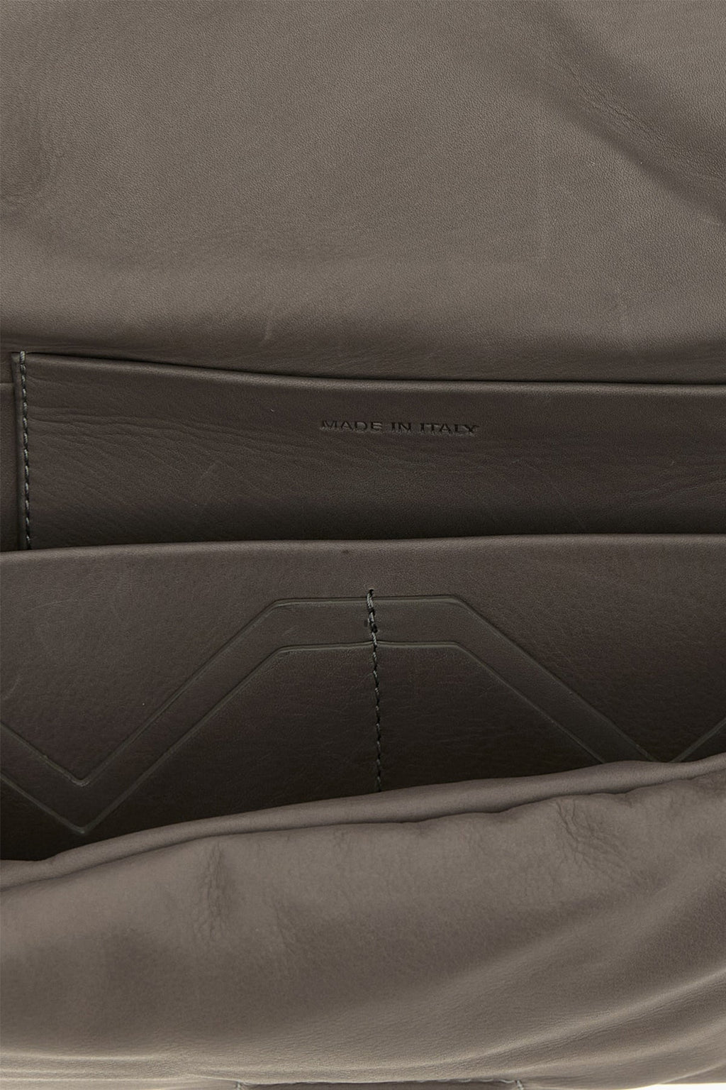Rick Owens Padded Leather Baguette Clutch