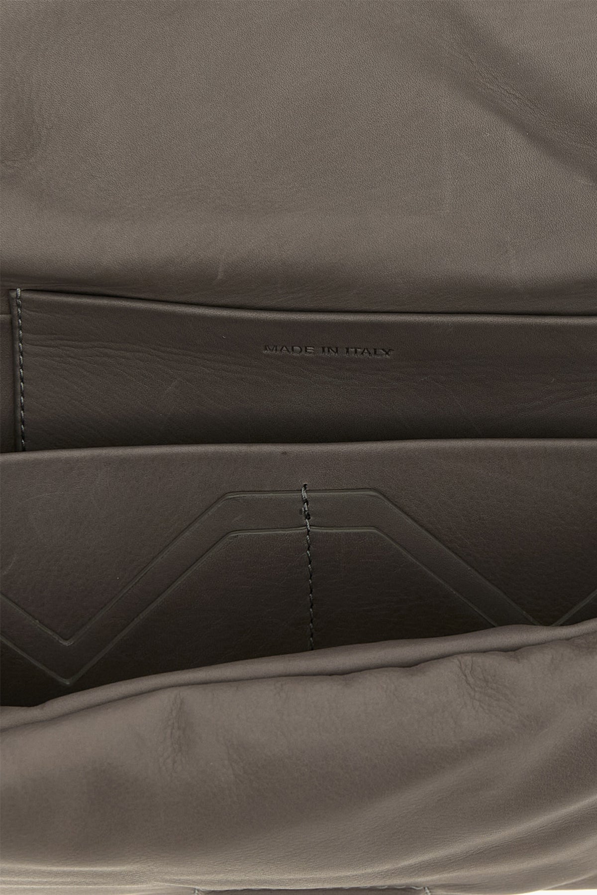 Rick Owens Padded Leather Baguette Clutch