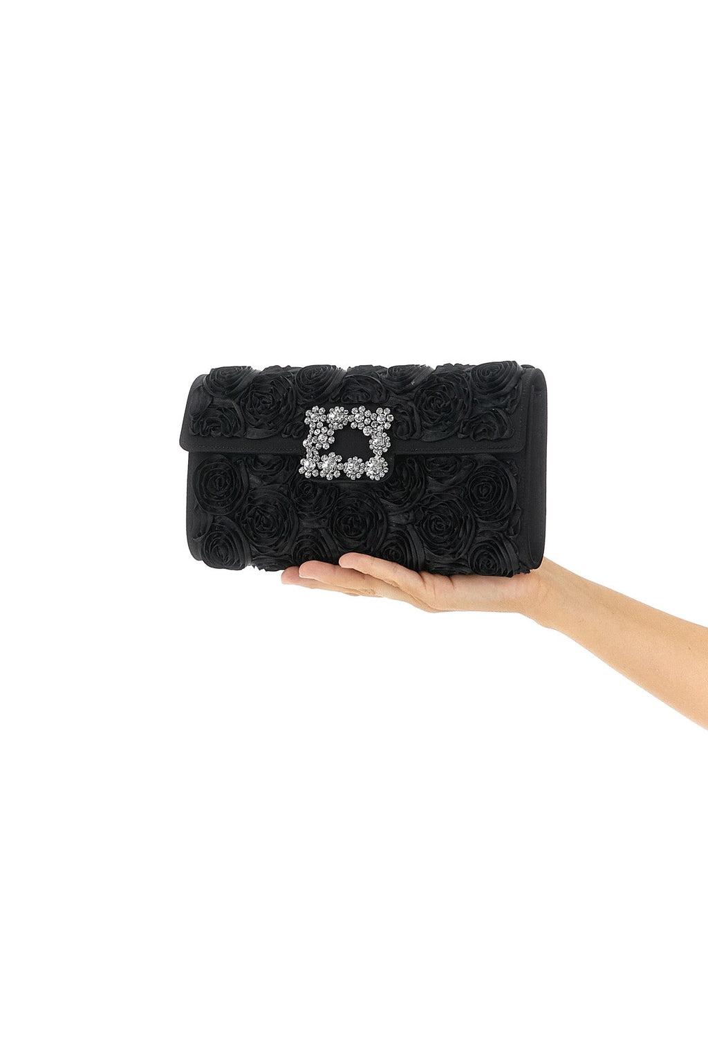 'Envelope Flap Rose Flower Buckle' Clutch