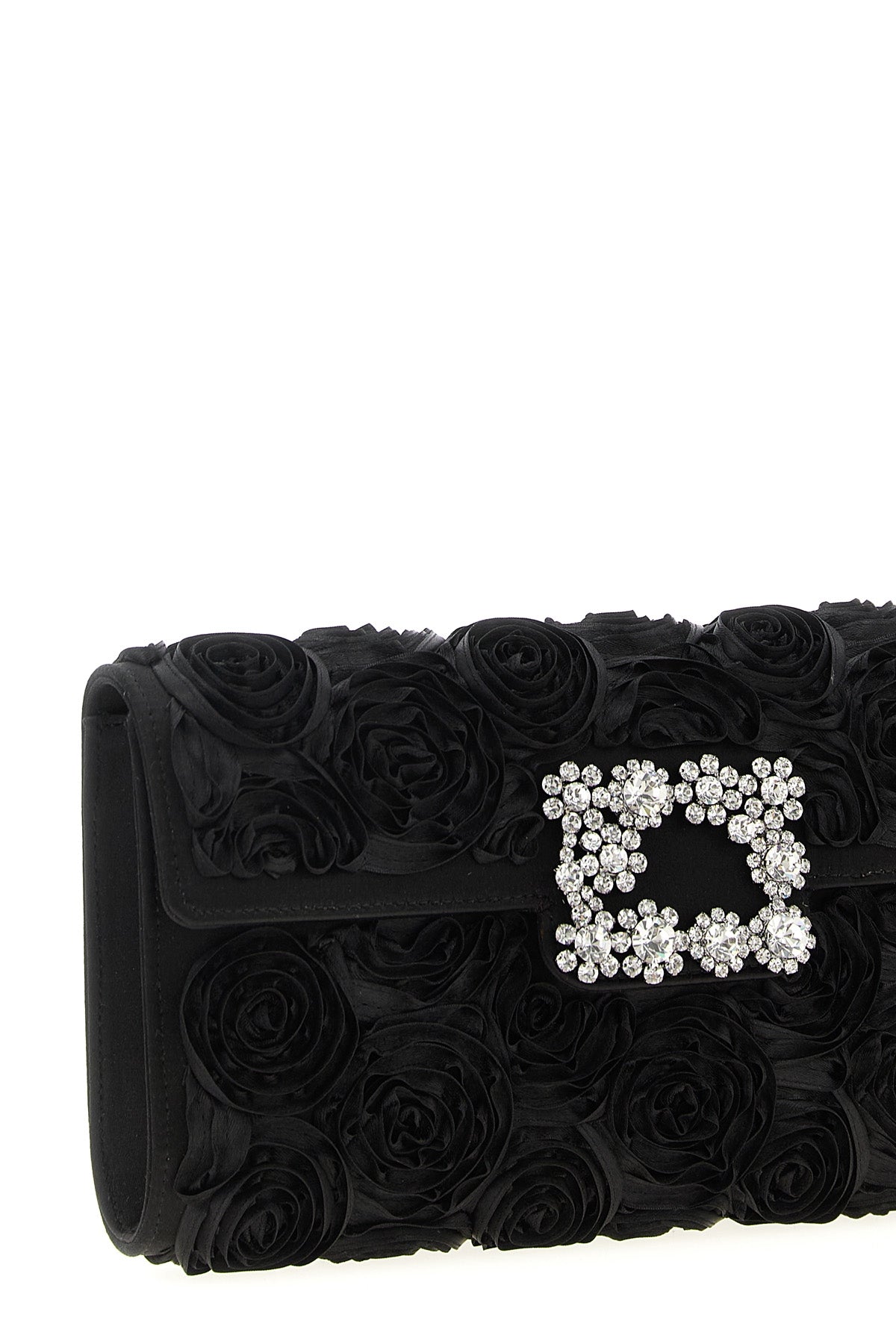 'Envelope Flap Rose Flower Buckle' Clutch