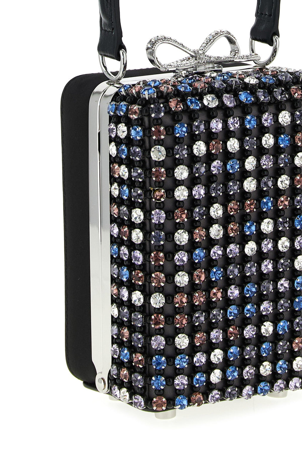 Self Portrait Micro Bag With Crystal Chainmail