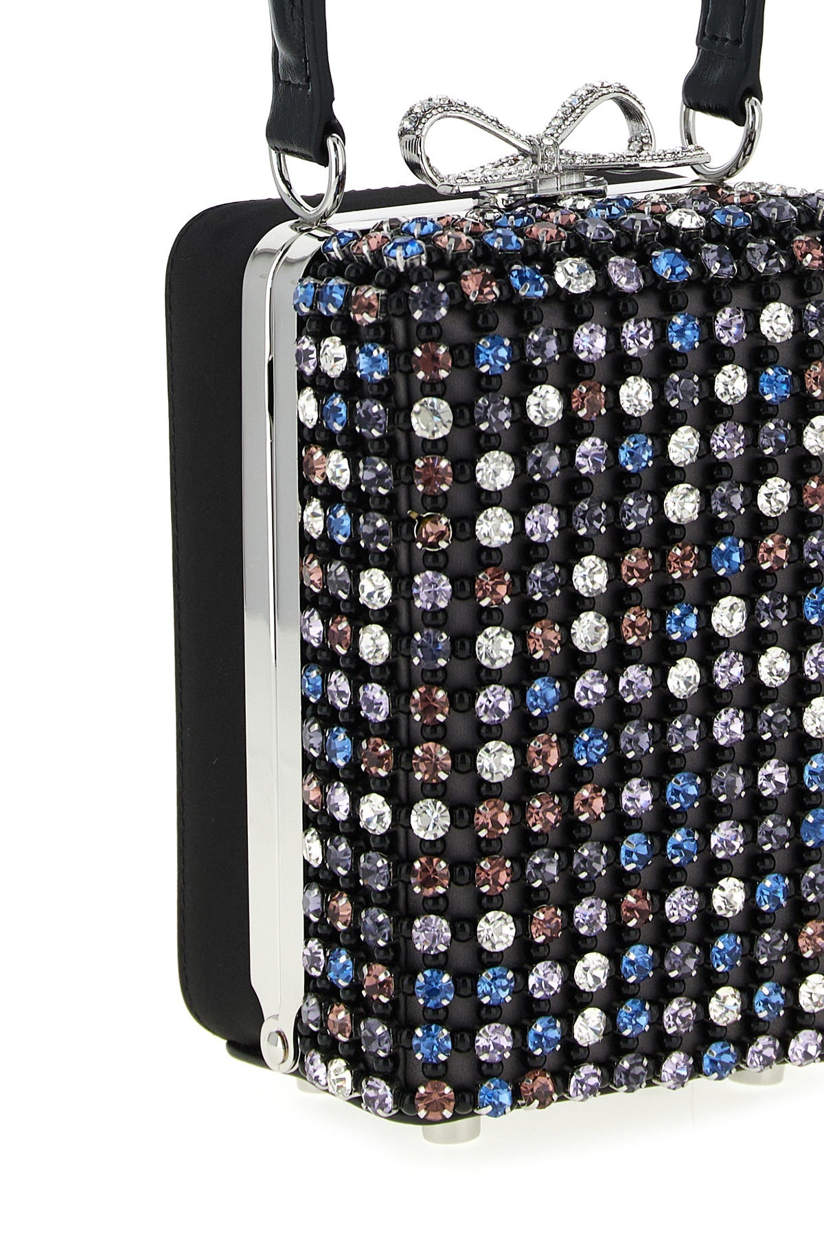 Self Portrait Micro Bag With Crystal Chainmail