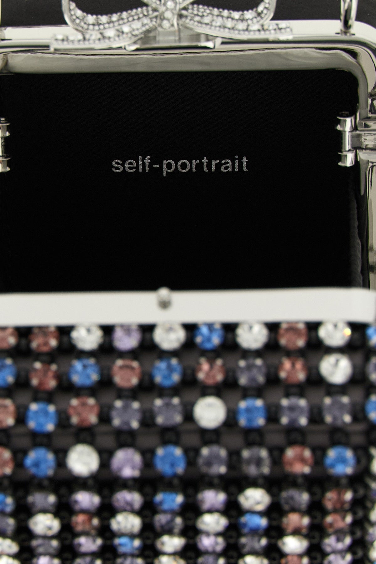 Self Portrait Micro Bag With Crystal Chainmail