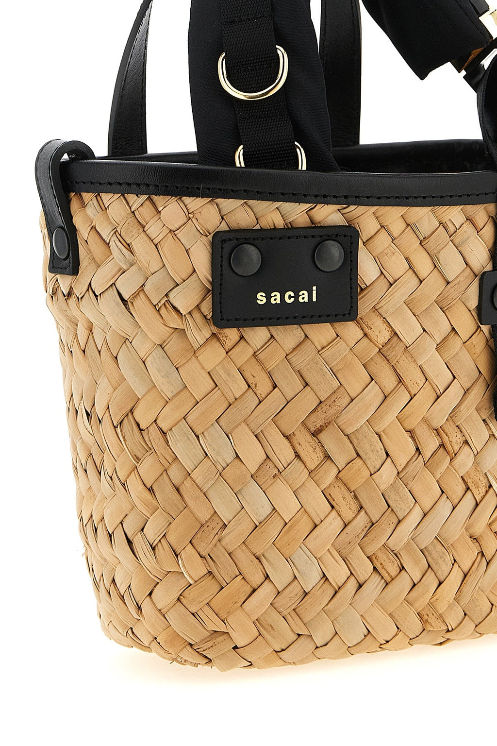 Sacai Handbag With Natural Weave