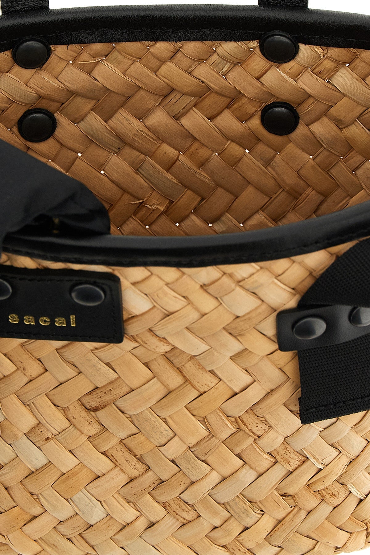 Sacai Handbag With Natural Weave