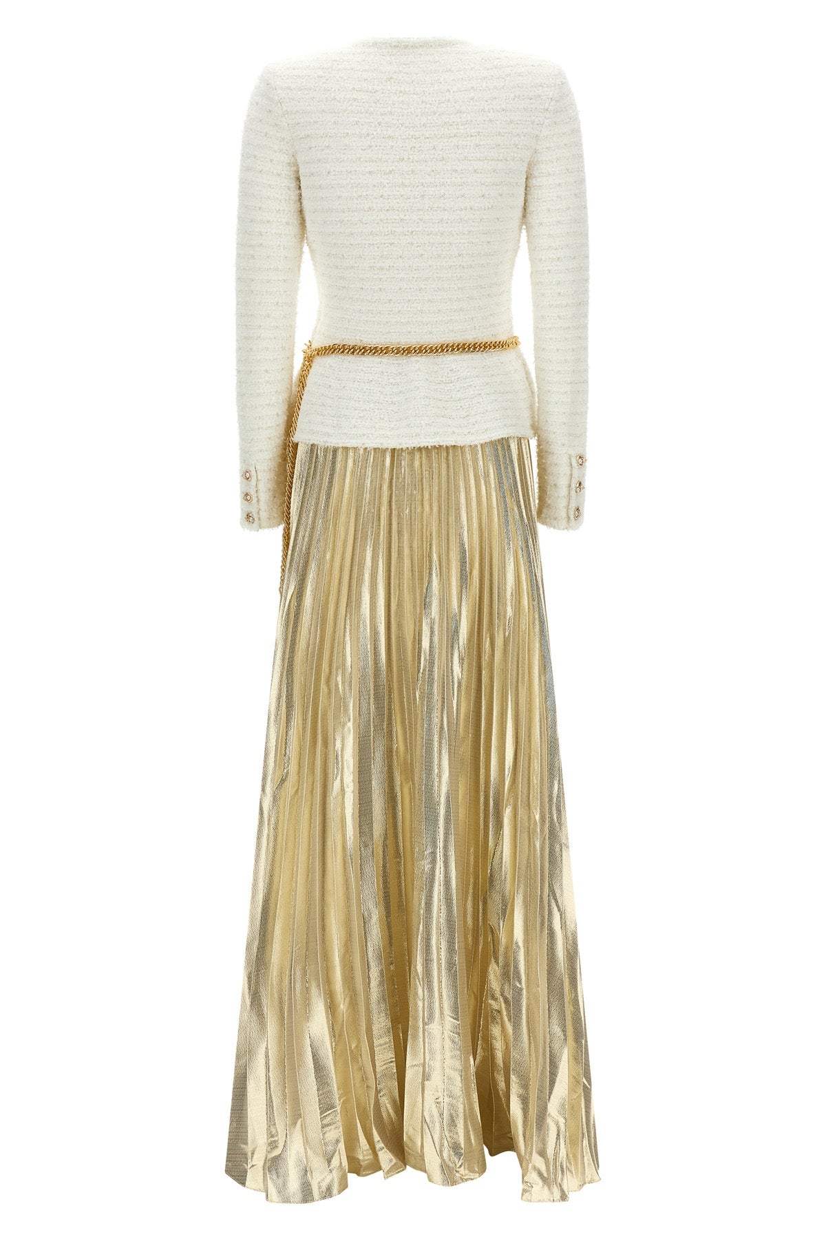Long Dress with Pleated Skirt