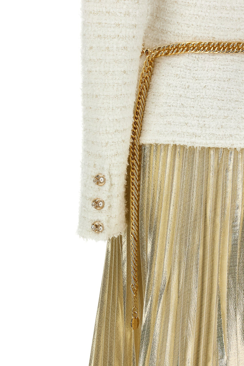 Long Dress with Pleated Skirt