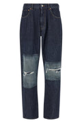 Patchwork insert jeans