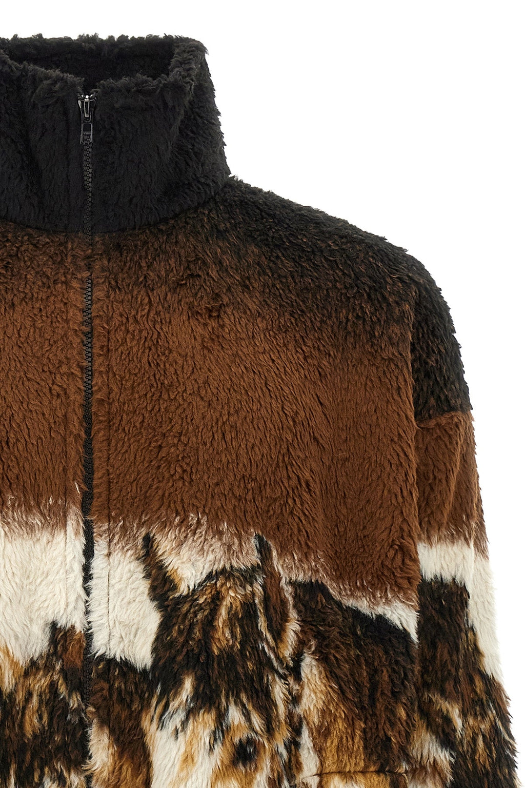 Graphic Print Fleece Jacket