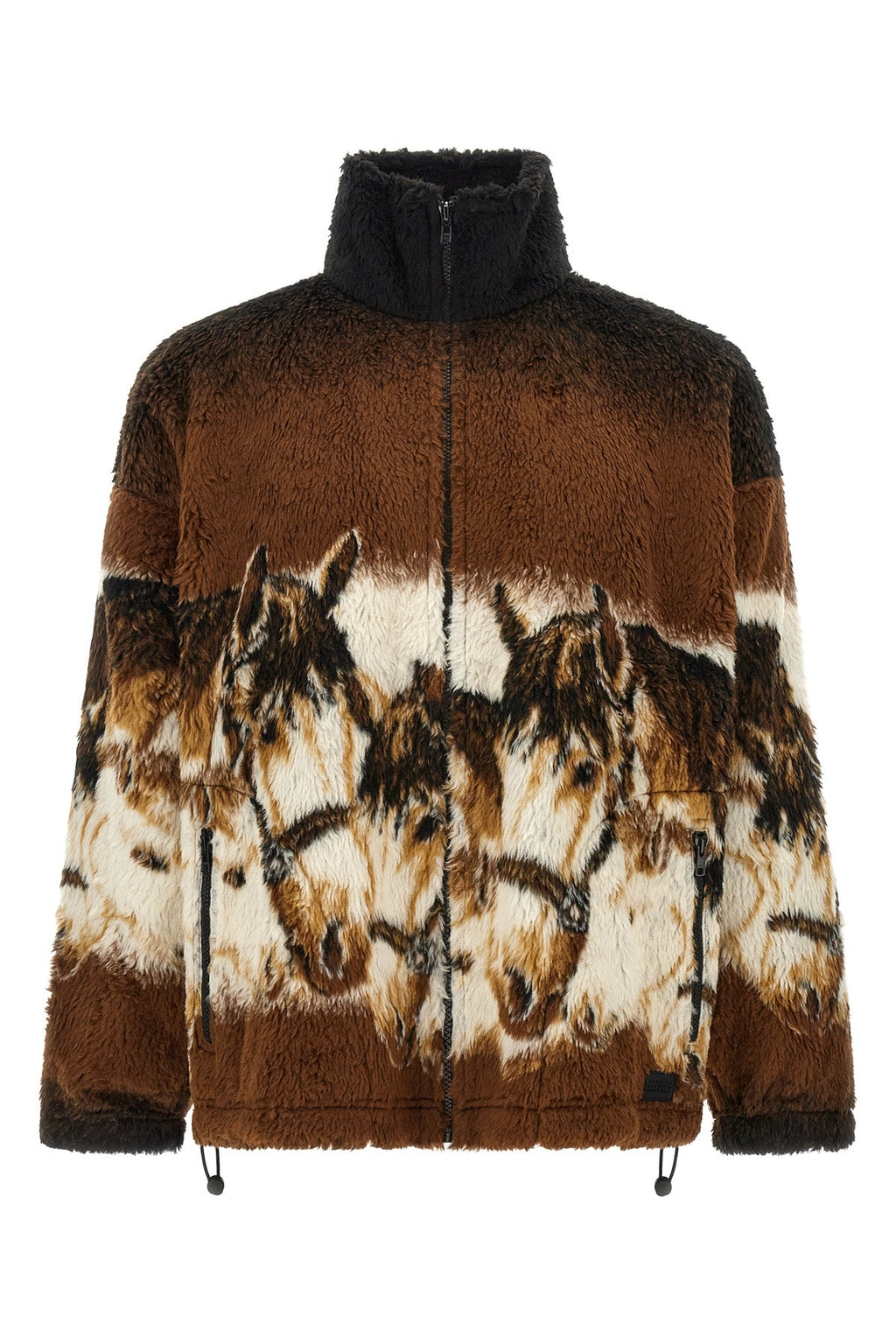 Graphic Print Fleece Jacket