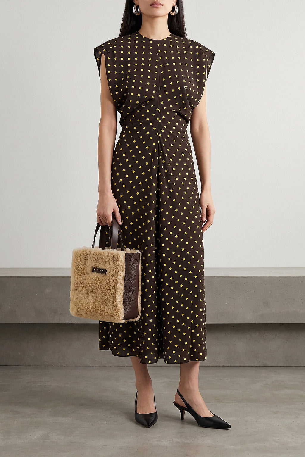 Marni Handbag with Shearling Panels