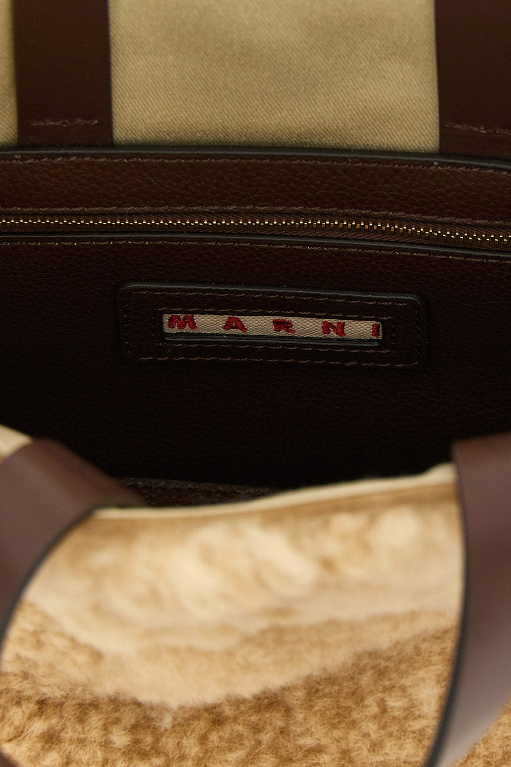 Marni Handbag with Shearling Panels