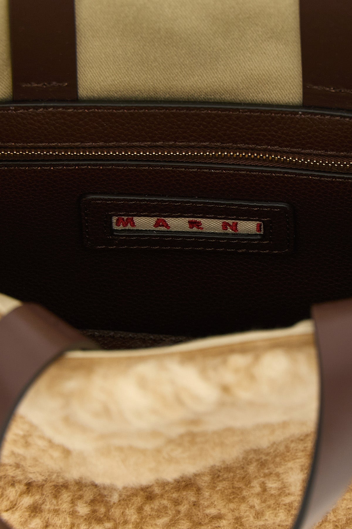 Marni Handbag with Shearling Panels