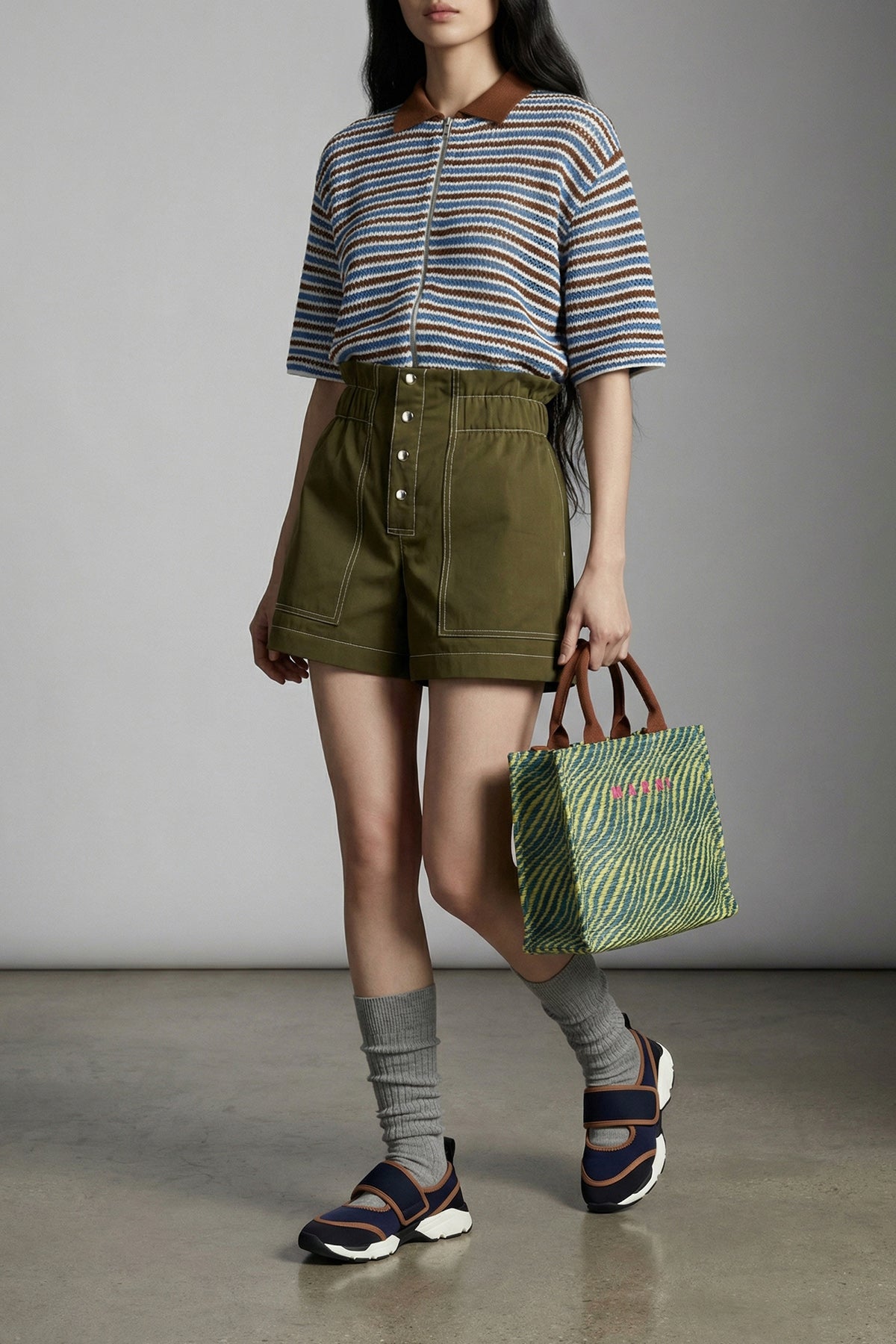 MARNI Tote Bag With Embroidered Logo