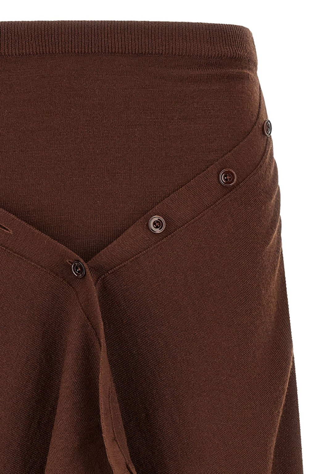 Asymmetric Buttoned Skirt
