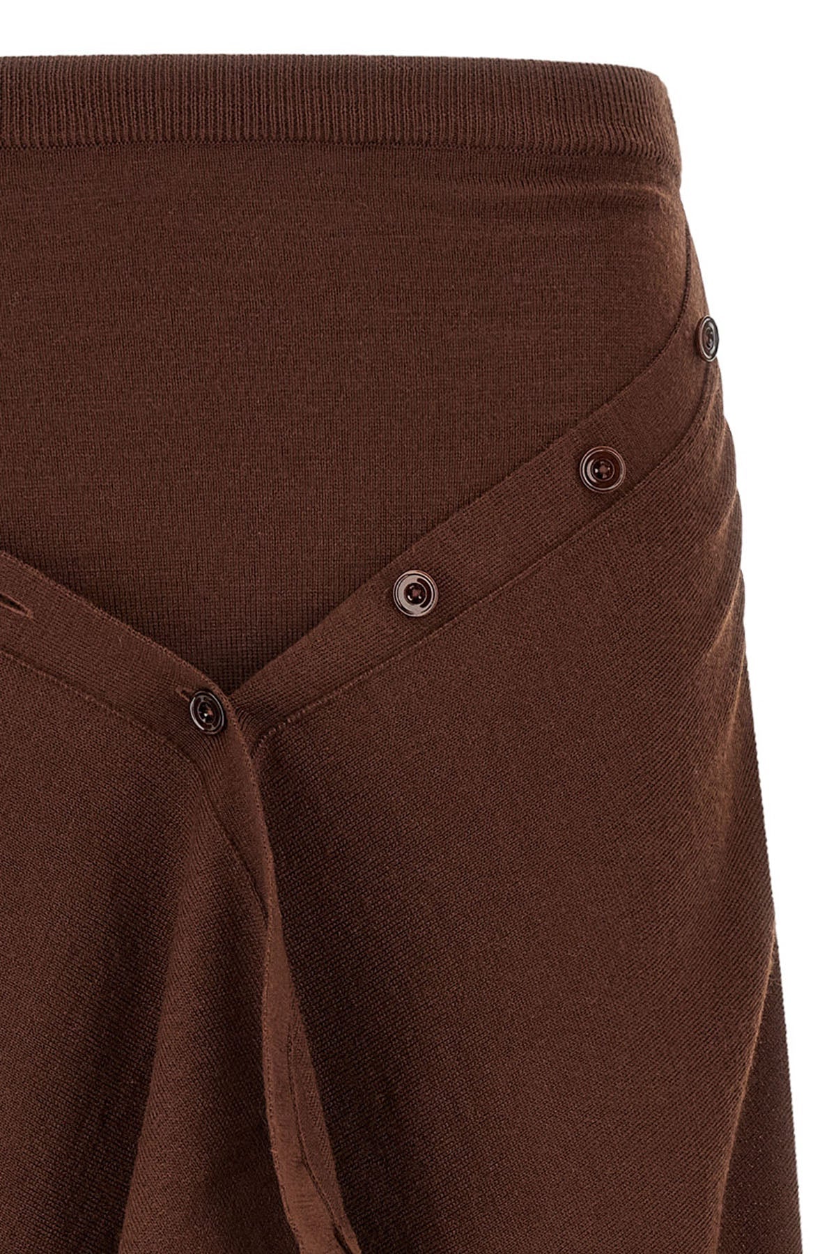 Asymmetric Buttoned Skirt