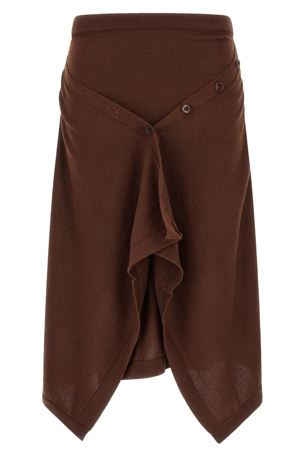 Asymmetric Buttoned Skirt