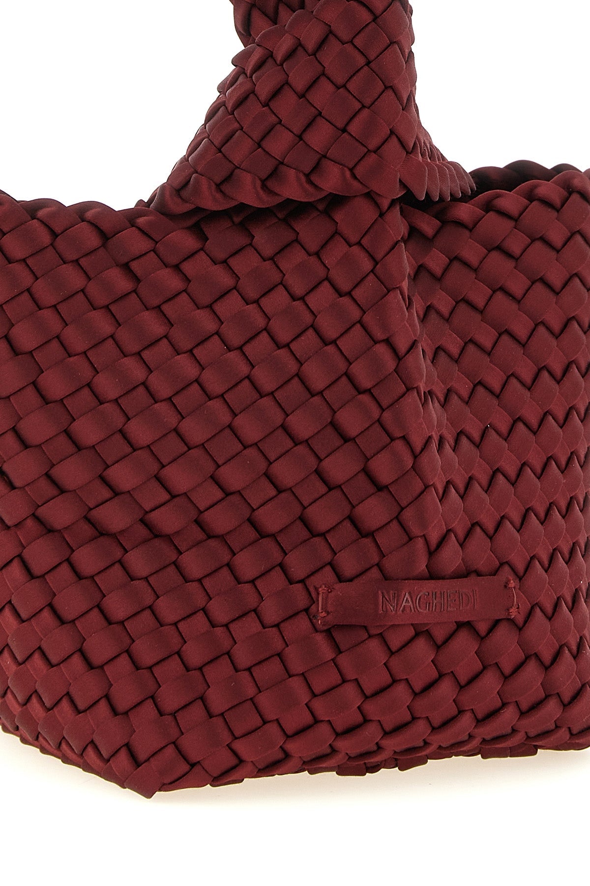 NAGHEDI Woven satin-finish clutch