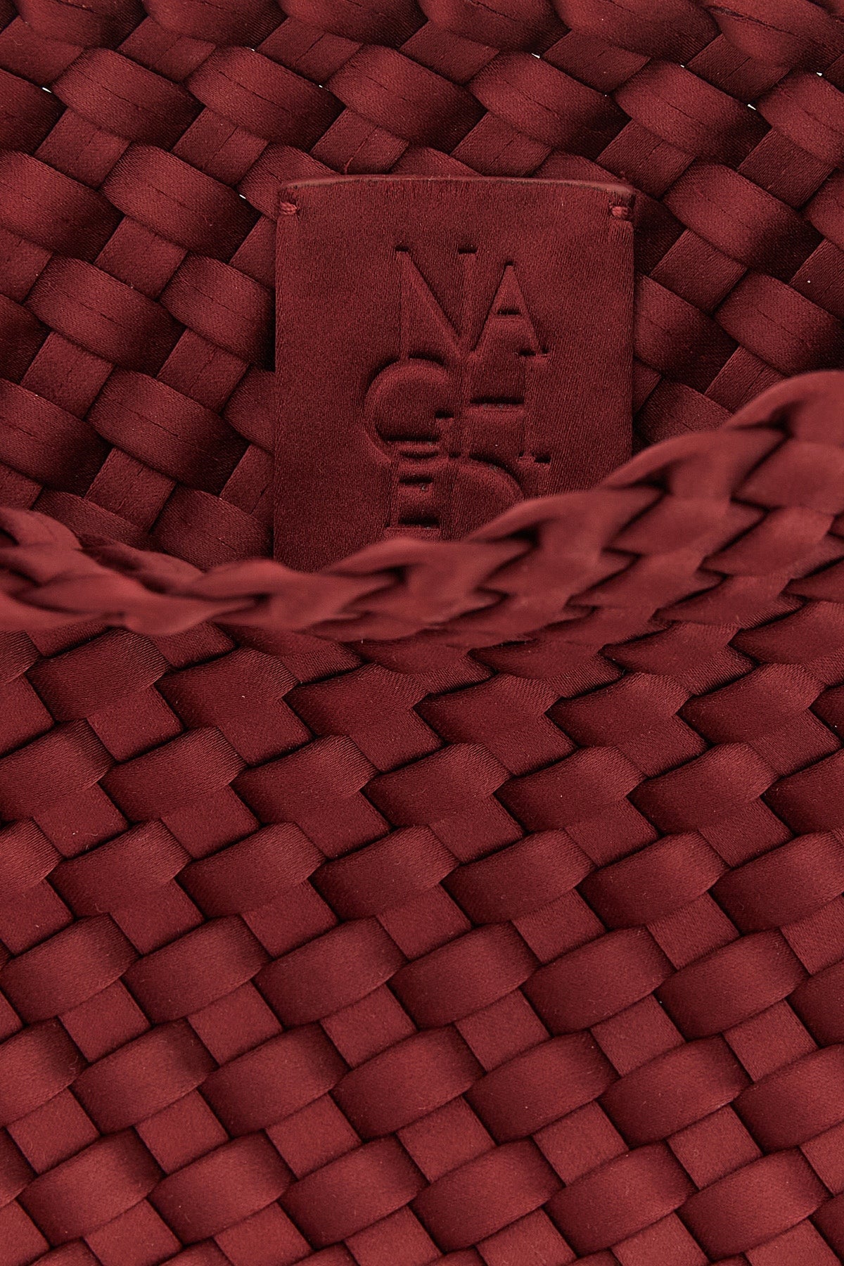 NAGHEDI Woven satin-finish clutch
