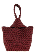 NAGHEDI Woven satin-finish clutch