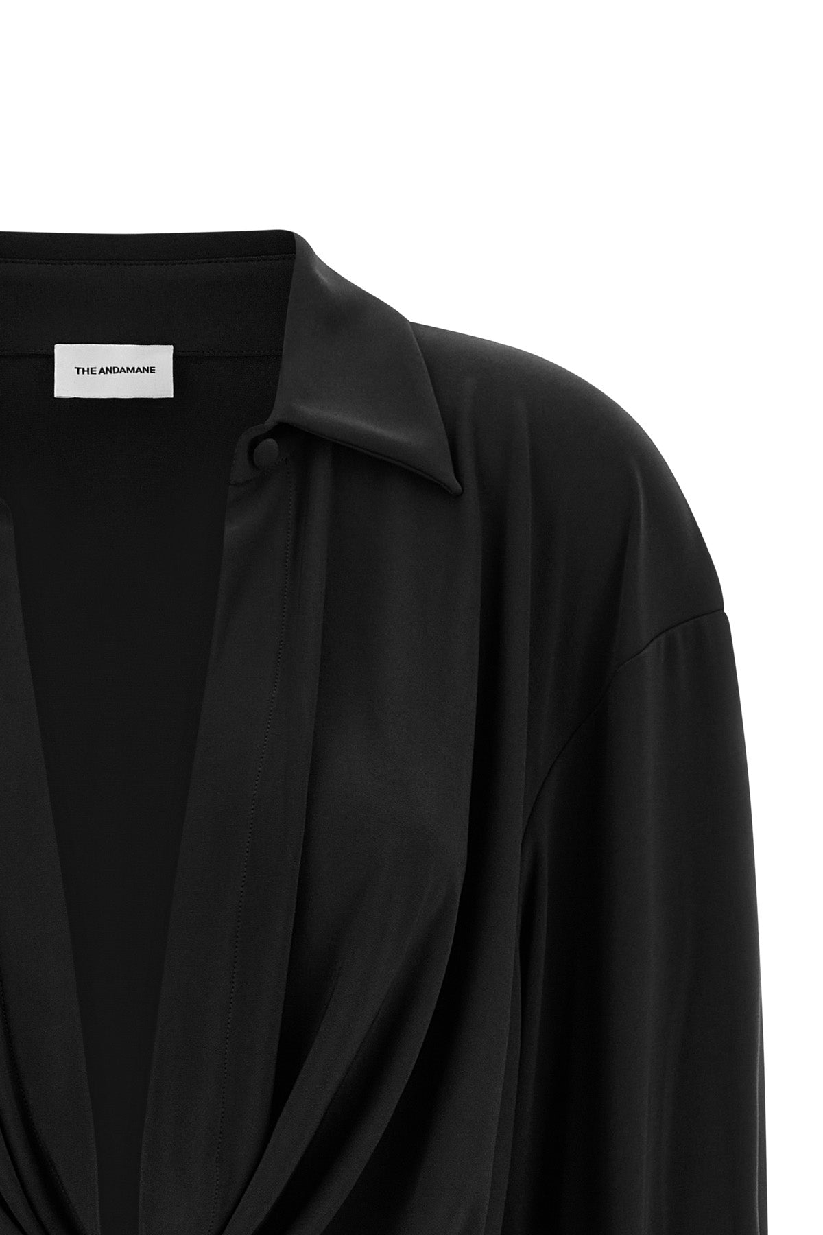 THE ANDAMANE Mini Dress with Draped Bodice