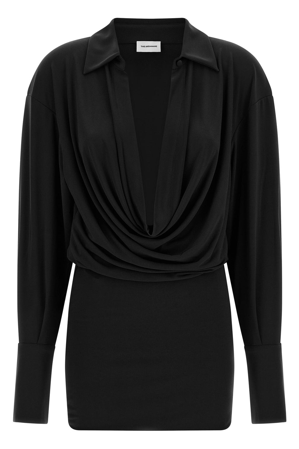 THE ANDAMANE Mini Dress with Draped Bodice