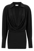 THE ANDAMANE Mini Dress with Draped Bodice