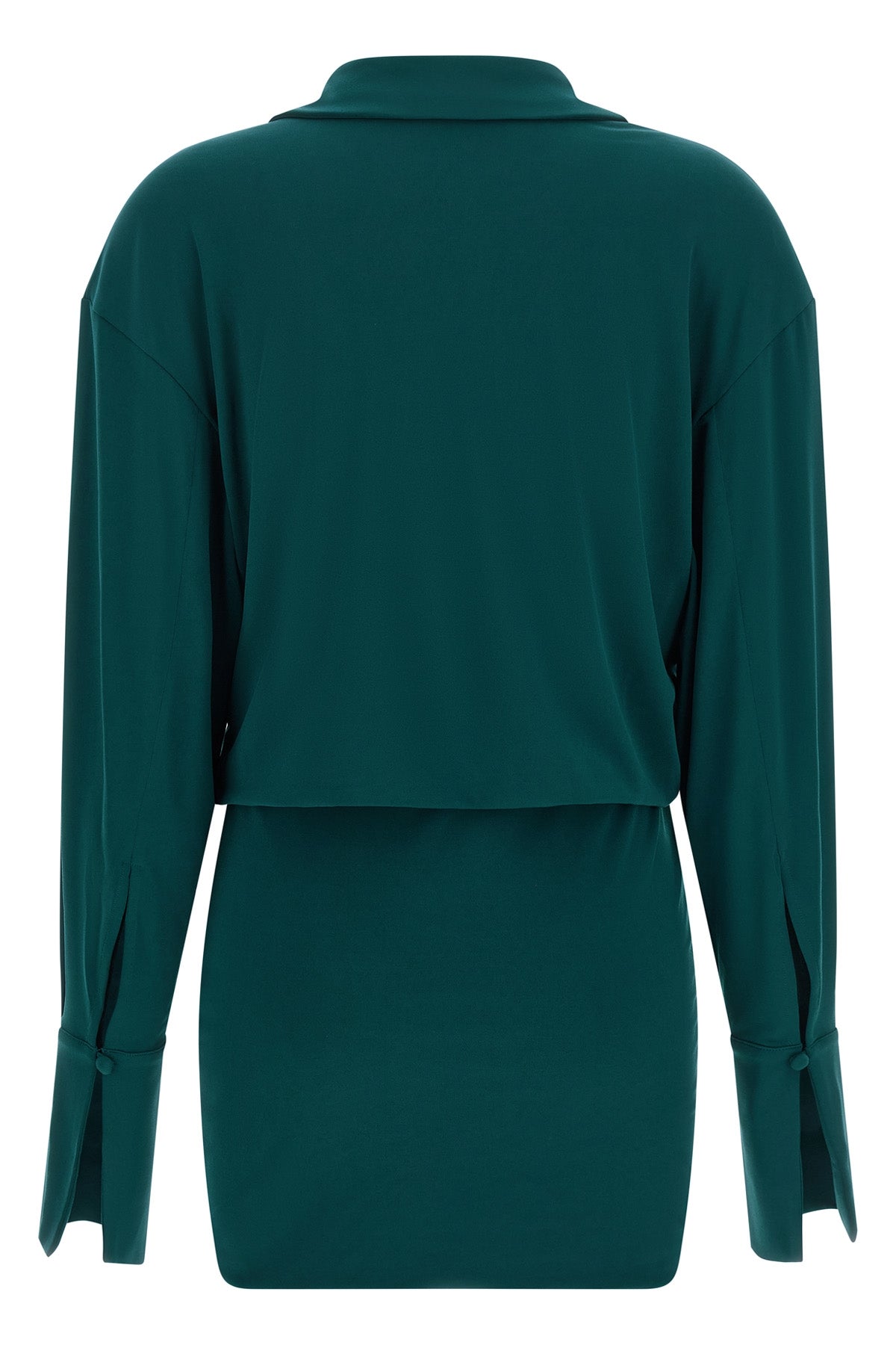 THE ANDAMANE Lilia Mini Dress with deep V-neck
