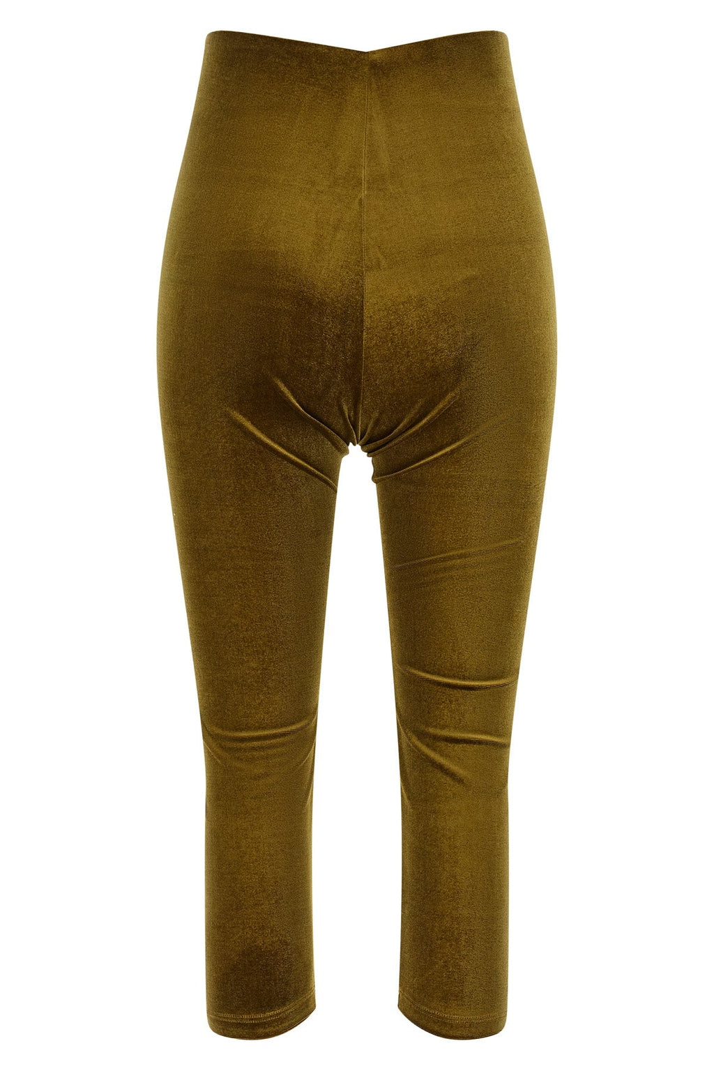 THE ANDAMANE Velvet-finish capri leggings
