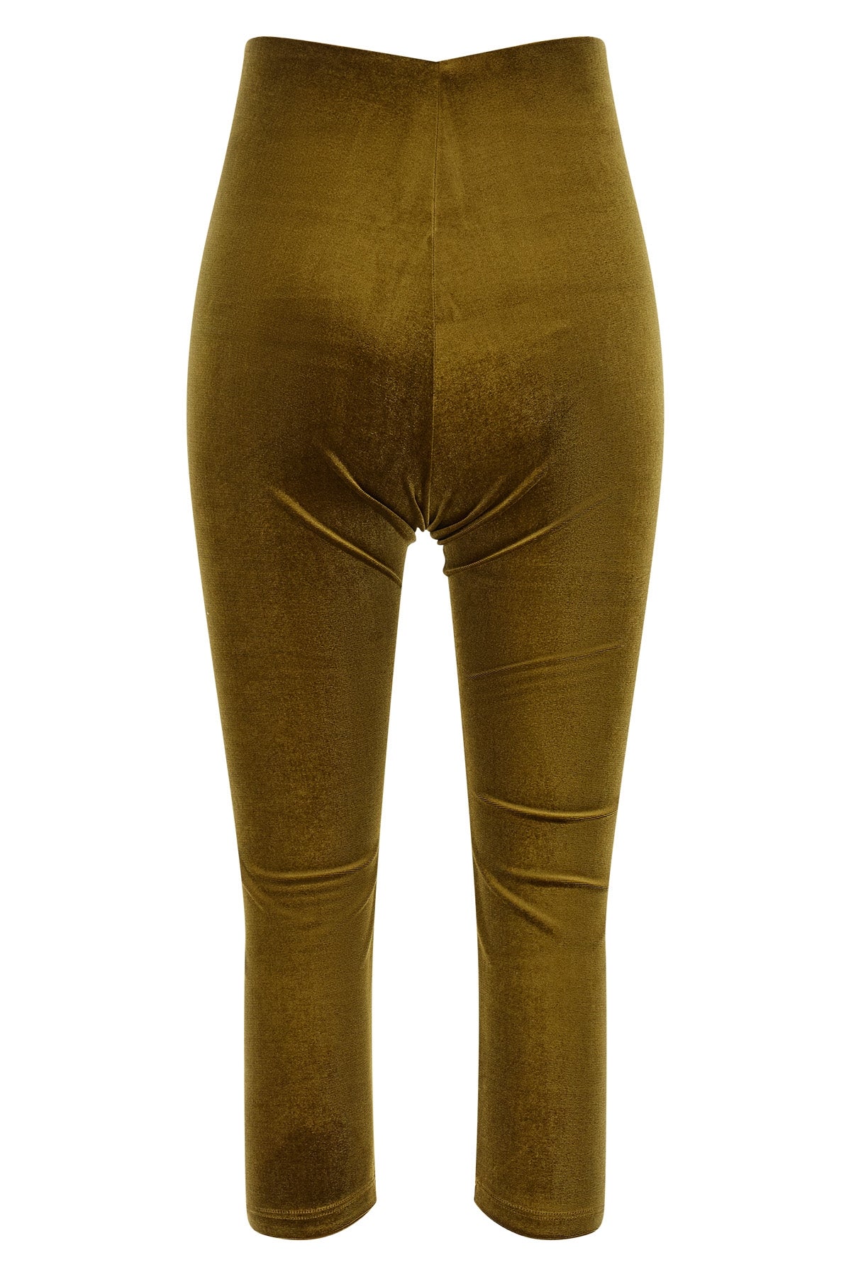 THE ANDAMANE Velvet-finish capri leggings