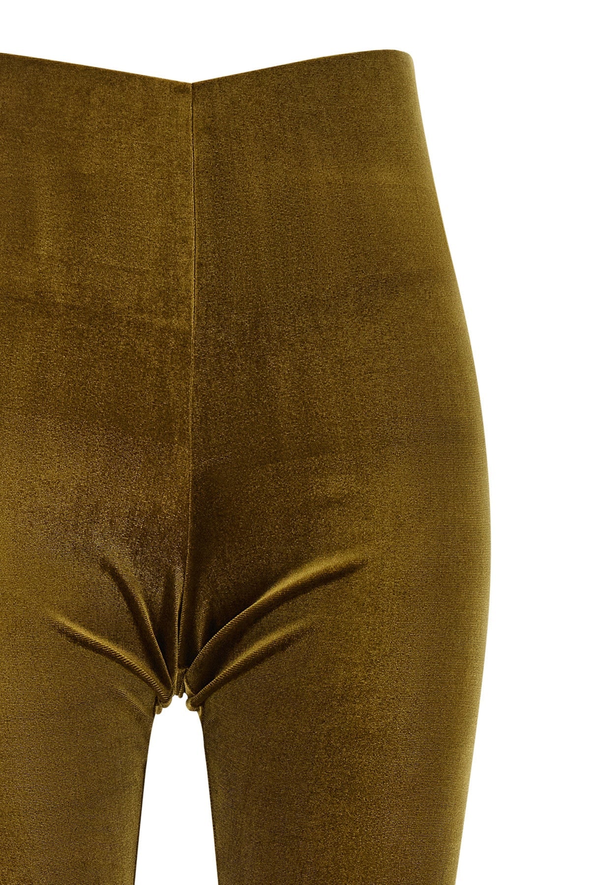 THE ANDAMANE Velvet-finish capri leggings