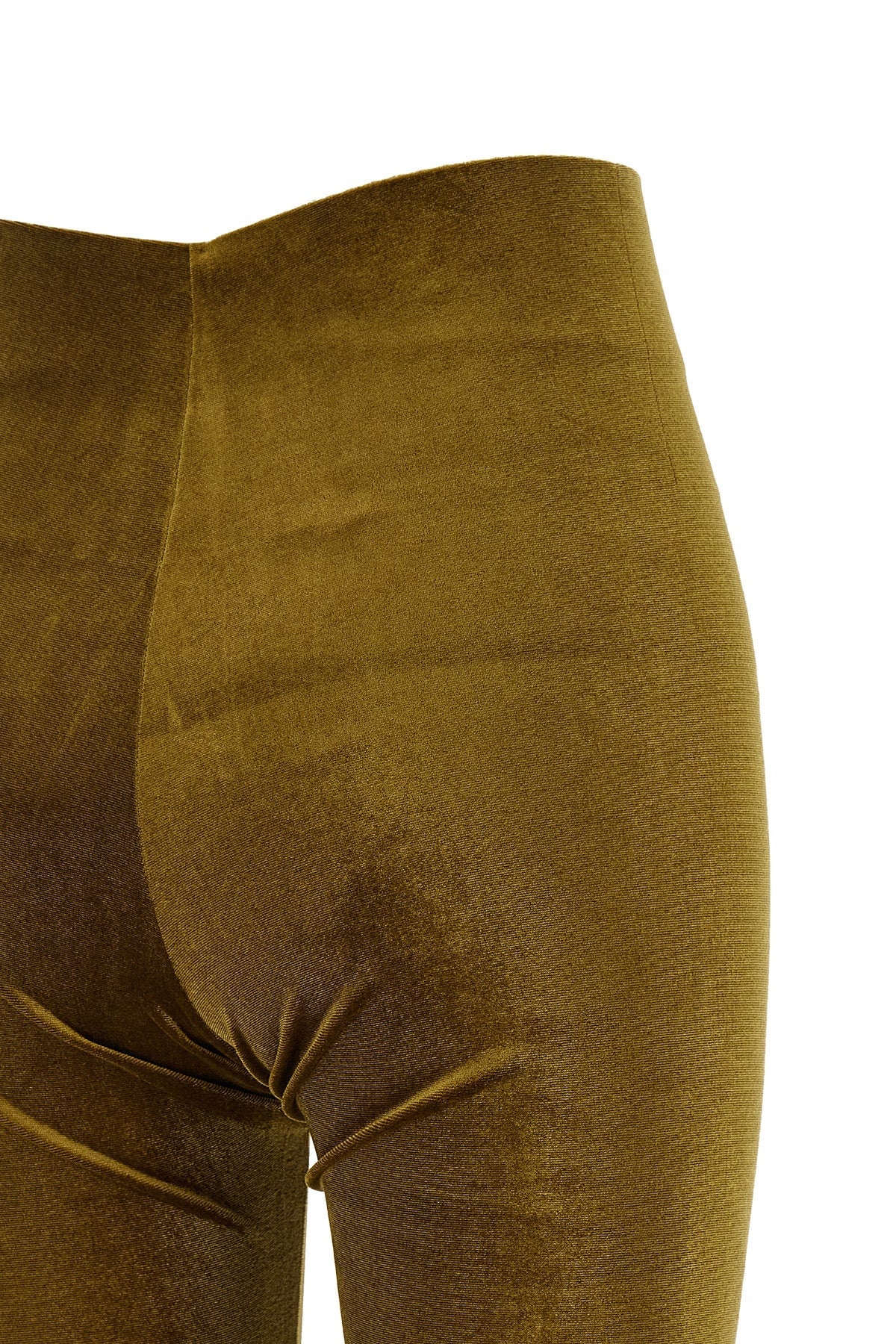 THE ANDAMANE Velvet-finish capri leggings