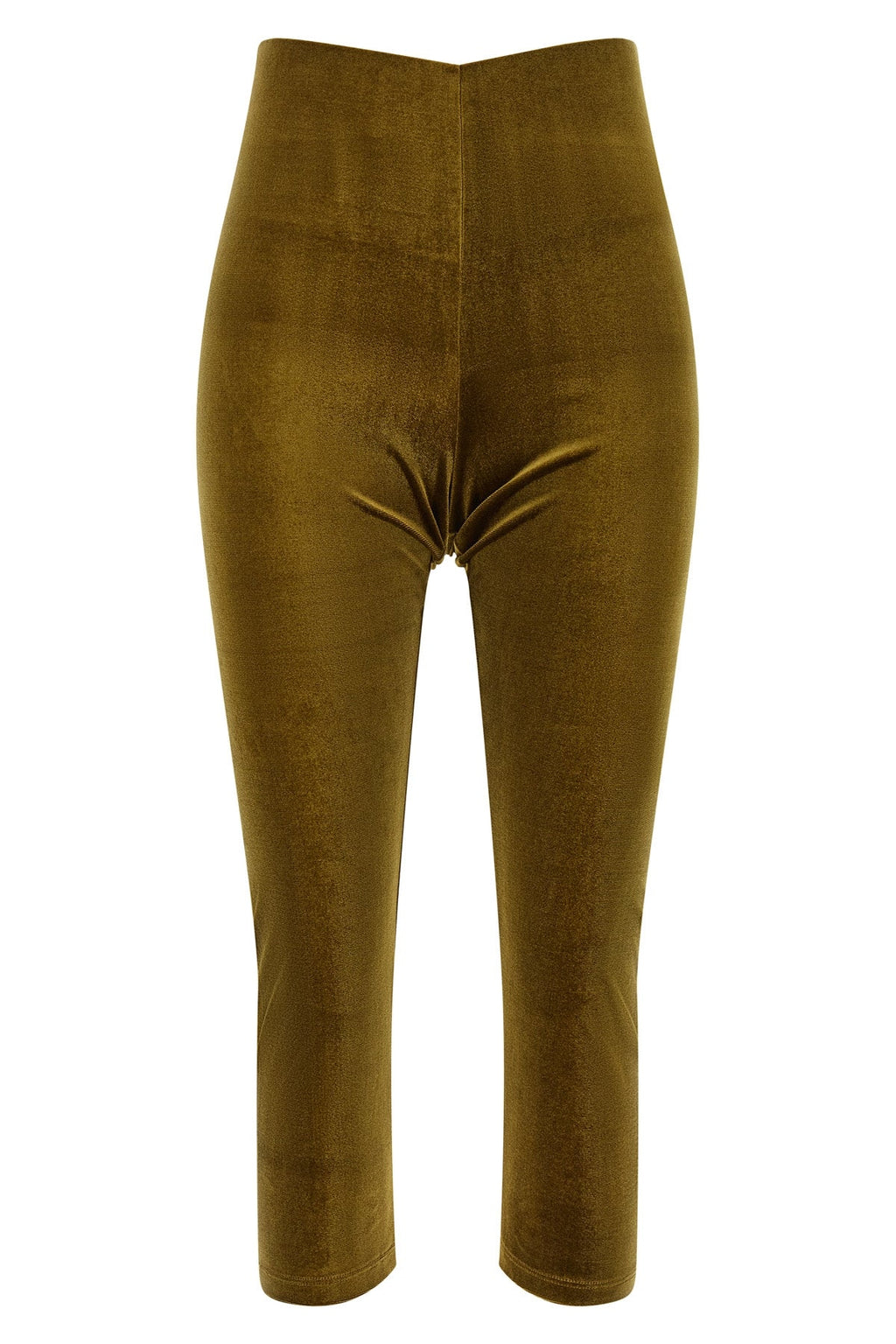 THE ANDAMANE Velvet-finish capri leggings