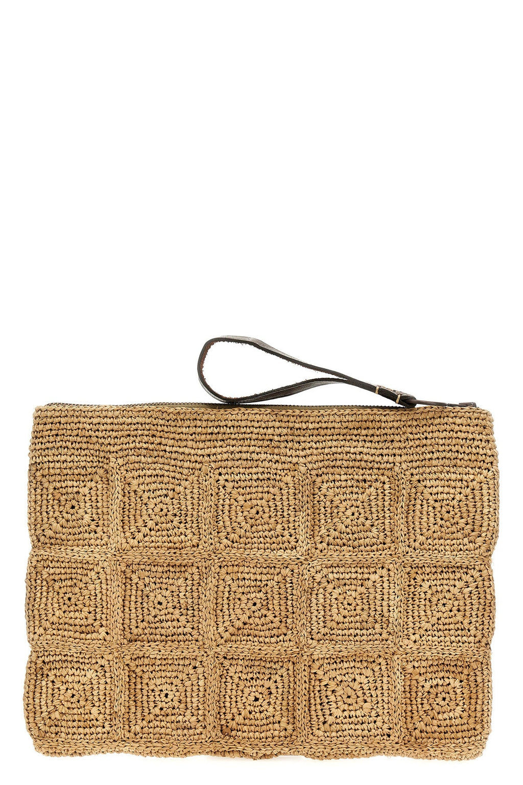 IBELIV Clutch With Woven Square Pattern