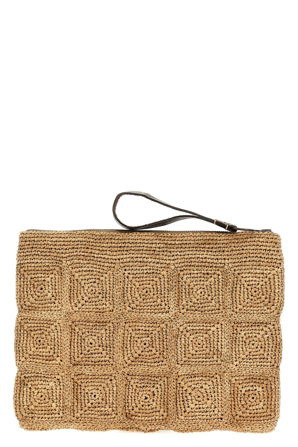 IBELIV Clutch With Woven Square Pattern