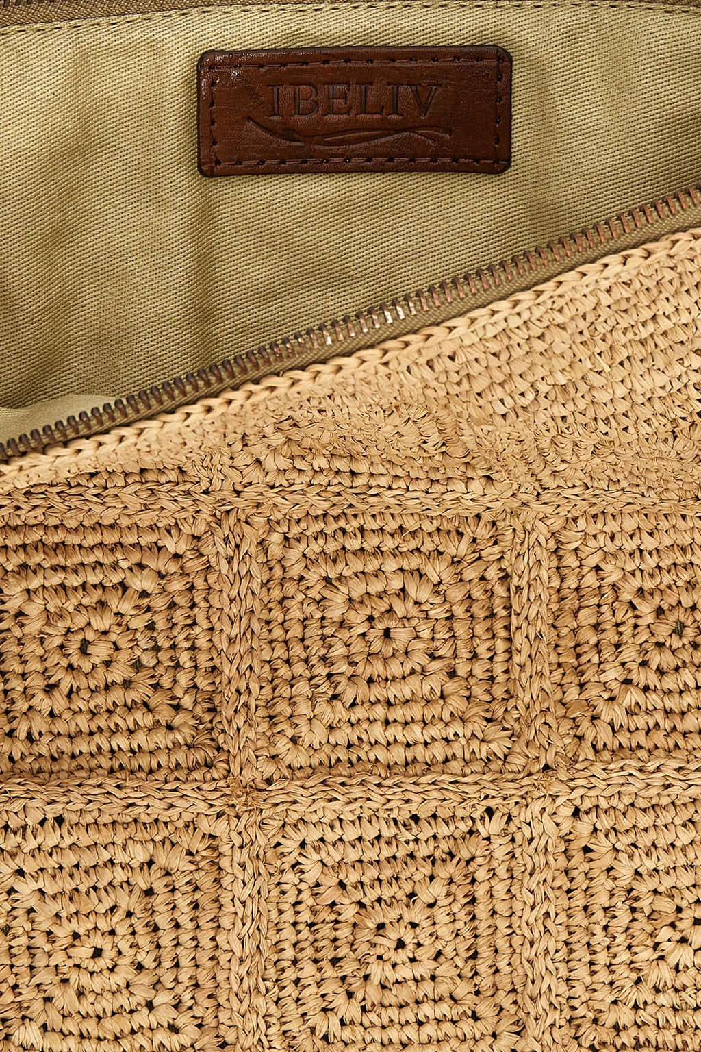 IBELIV Clutch With Woven Square Pattern