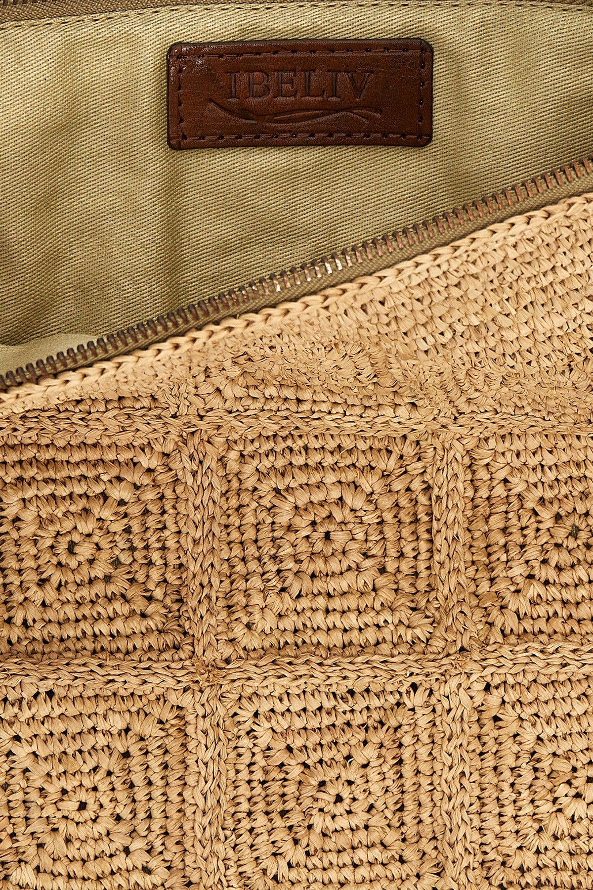 IBELIV Clutch With Woven Square Pattern
