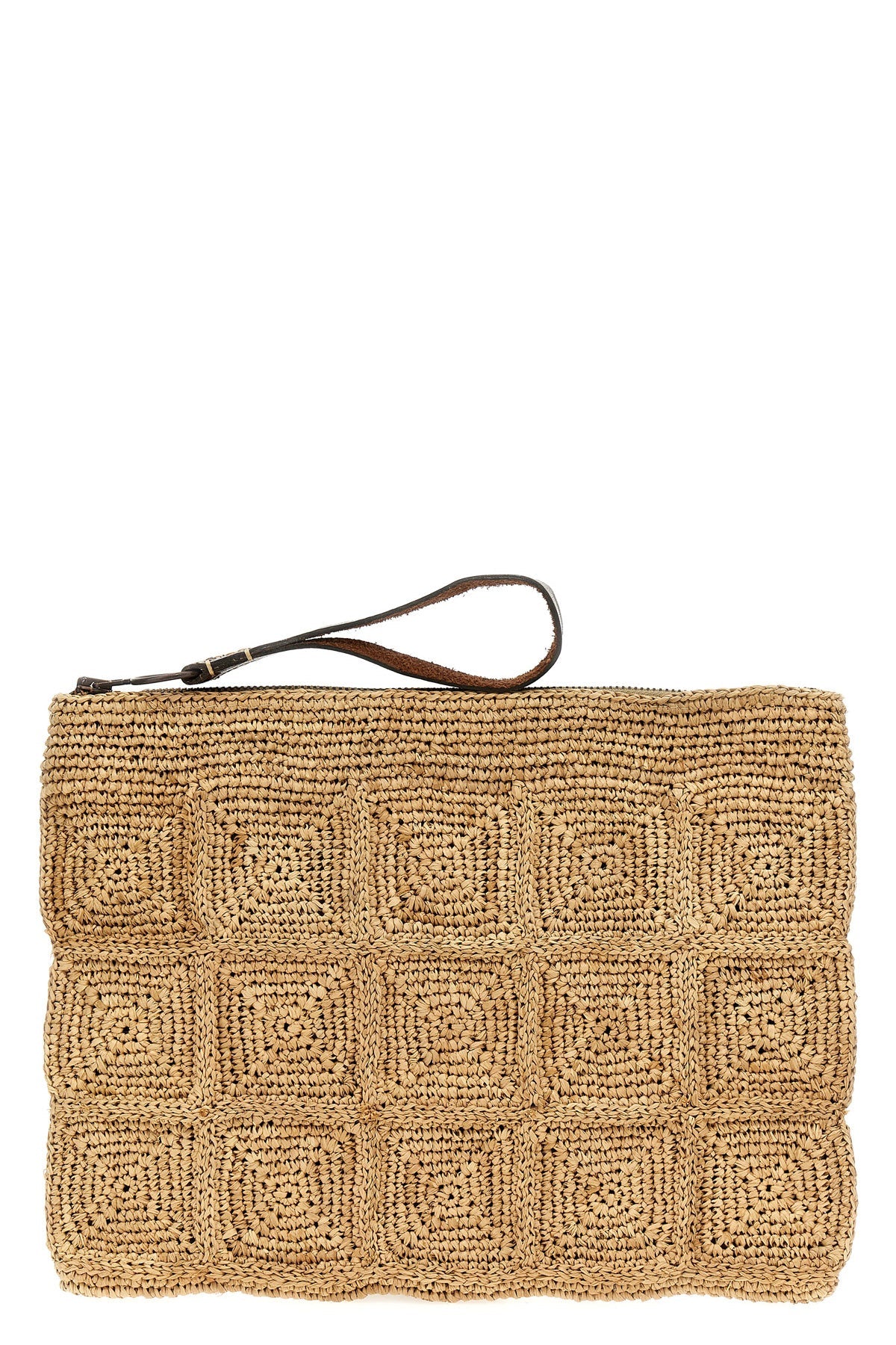 IBELIV Clutch With Woven Square Pattern