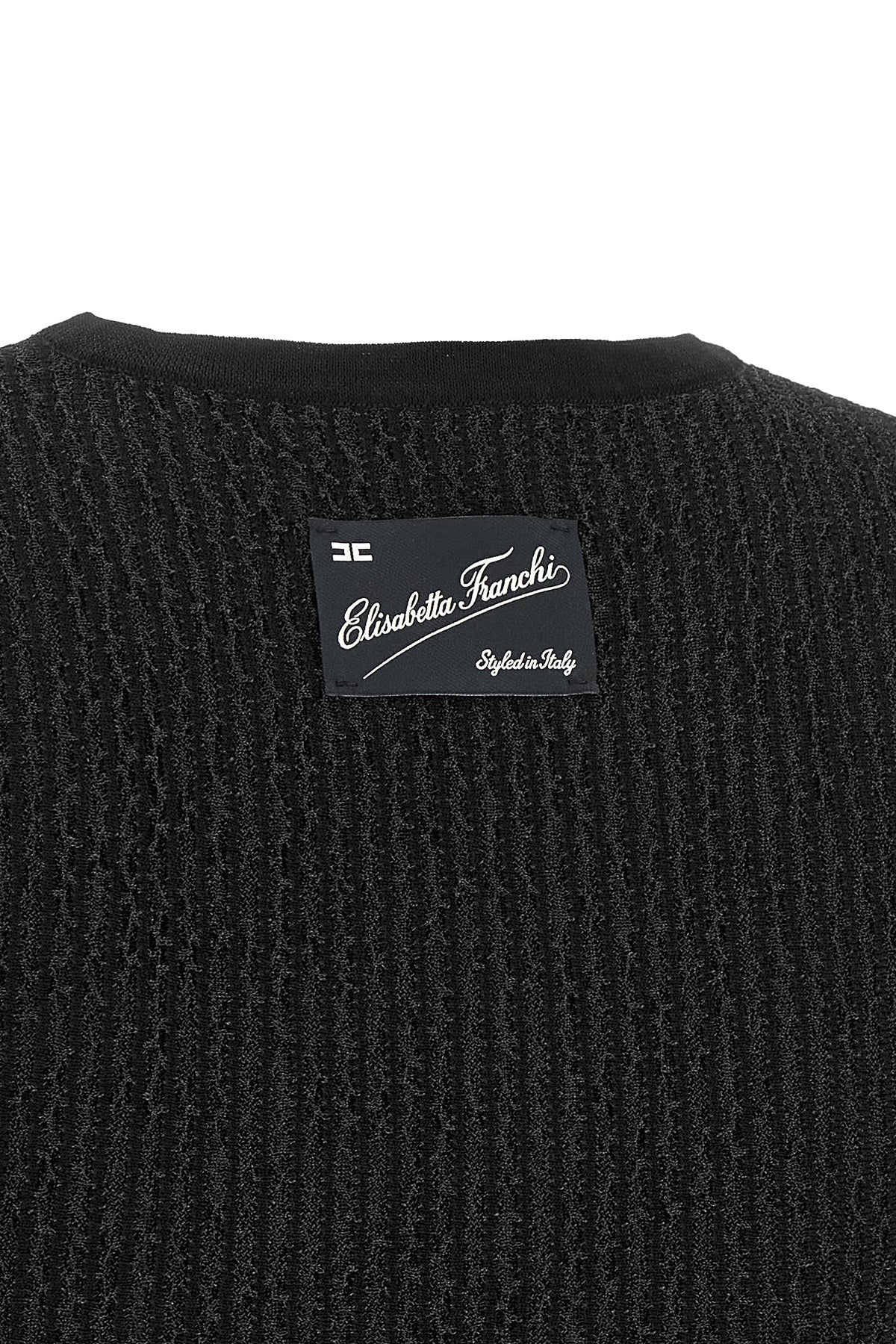 Elisabetta Franchi Sleeveless Top with Ribbed Knit