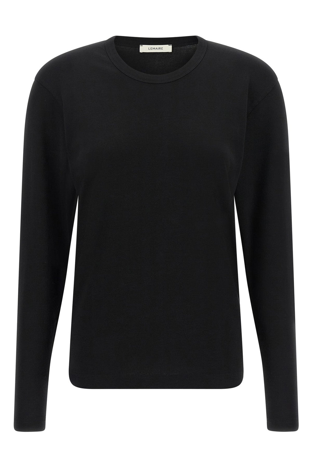 Lemaire Long Sleeve Top with Ribbed Crew Neck