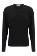 Lemaire Long Sleeve Top with Ribbed Crew Neck