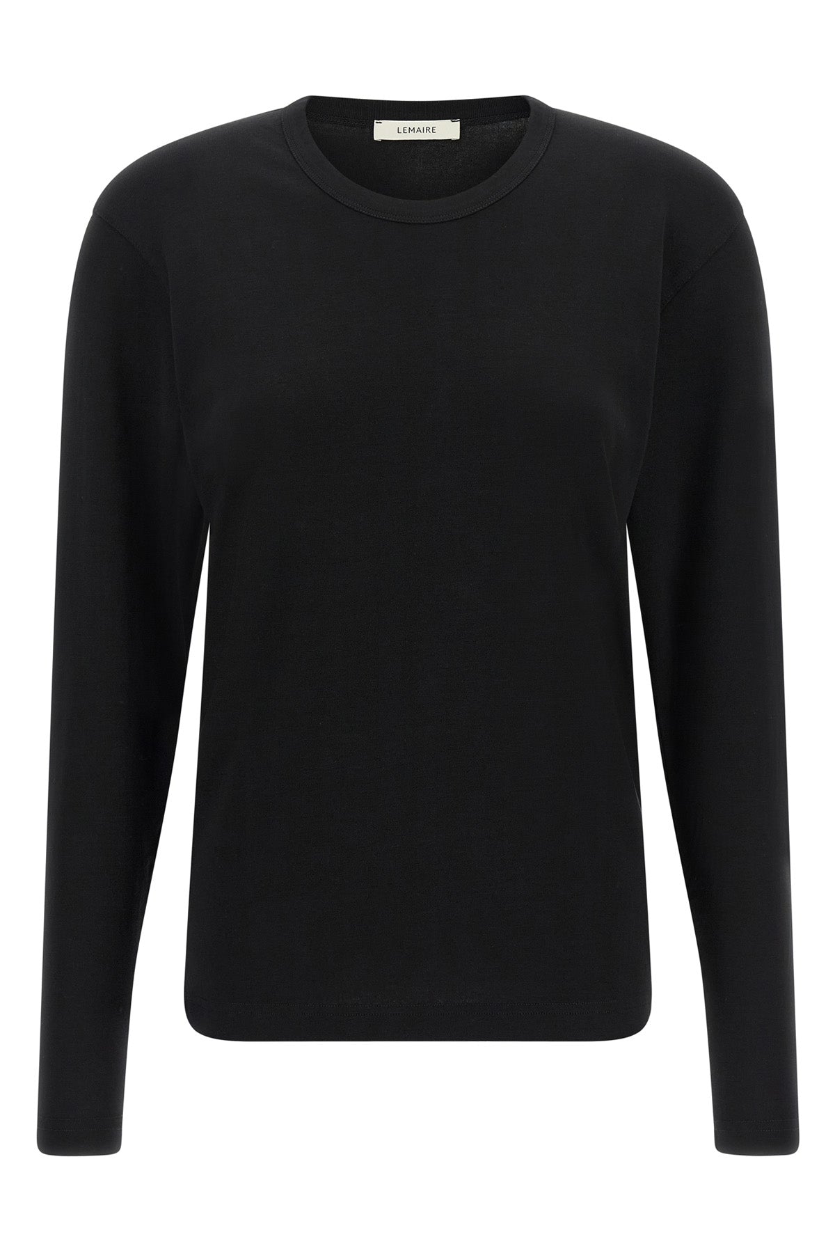 Lemaire Long Sleeve Top with Ribbed Crew Neck