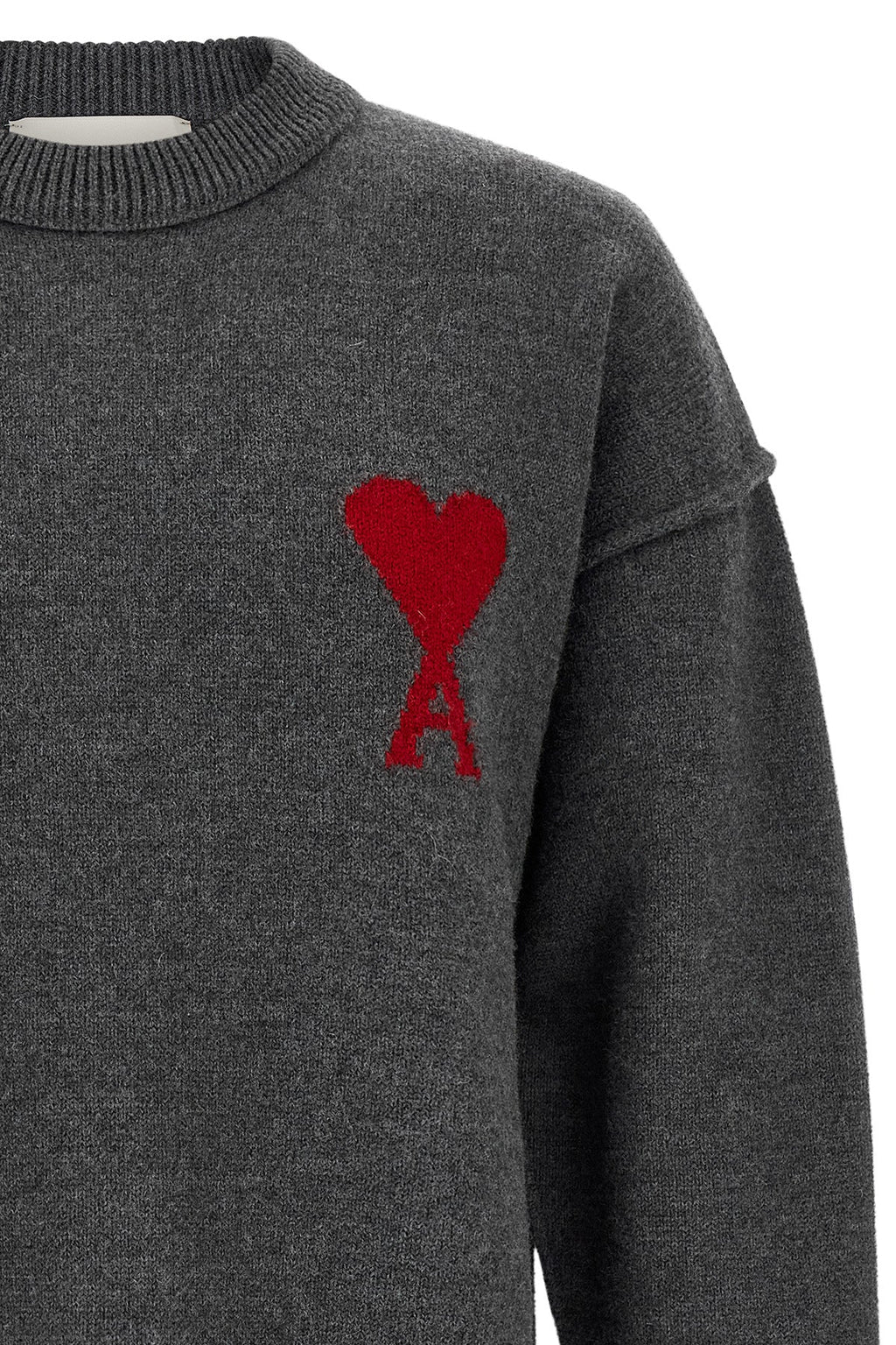AMI PARIS Crewneck Sweater Exposed Seams