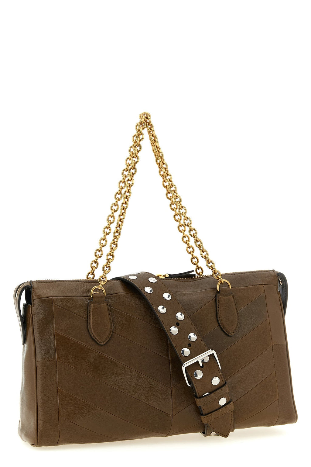 Valentino Garavani Panthea Shoulder Bag with Patchwork Construction