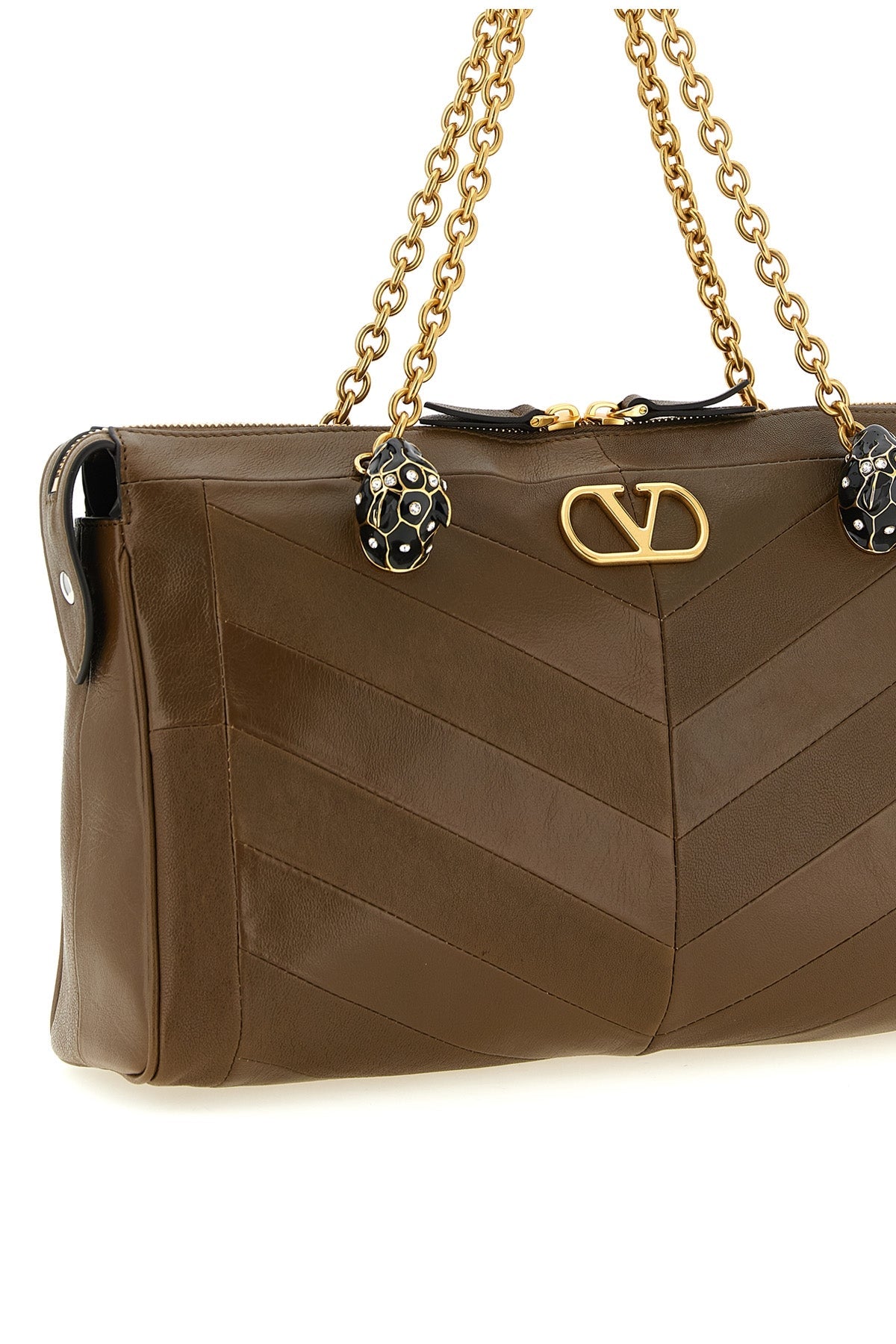Valentino Garavani Panthea Shoulder Bag with Patchwork Construction