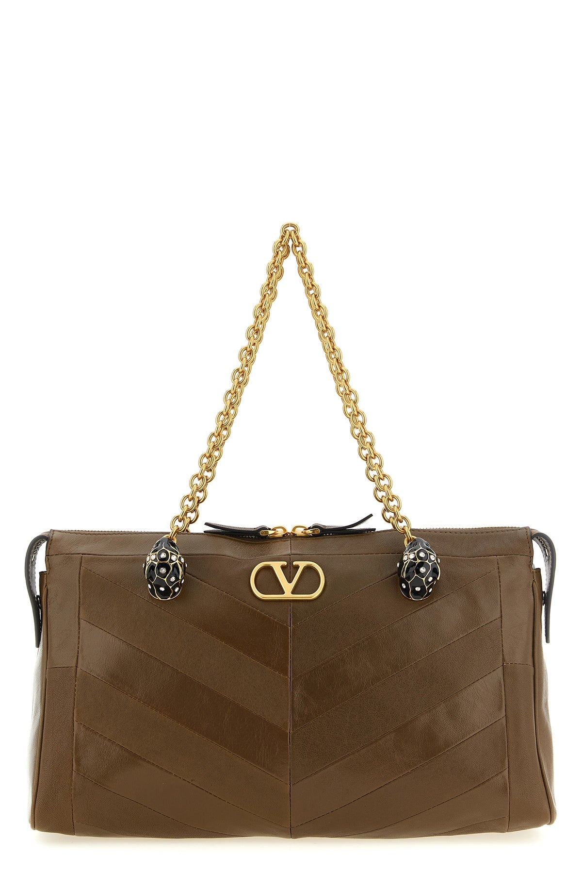 Valentino Garavani Panthea Shoulder Bag with Patchwork Construction