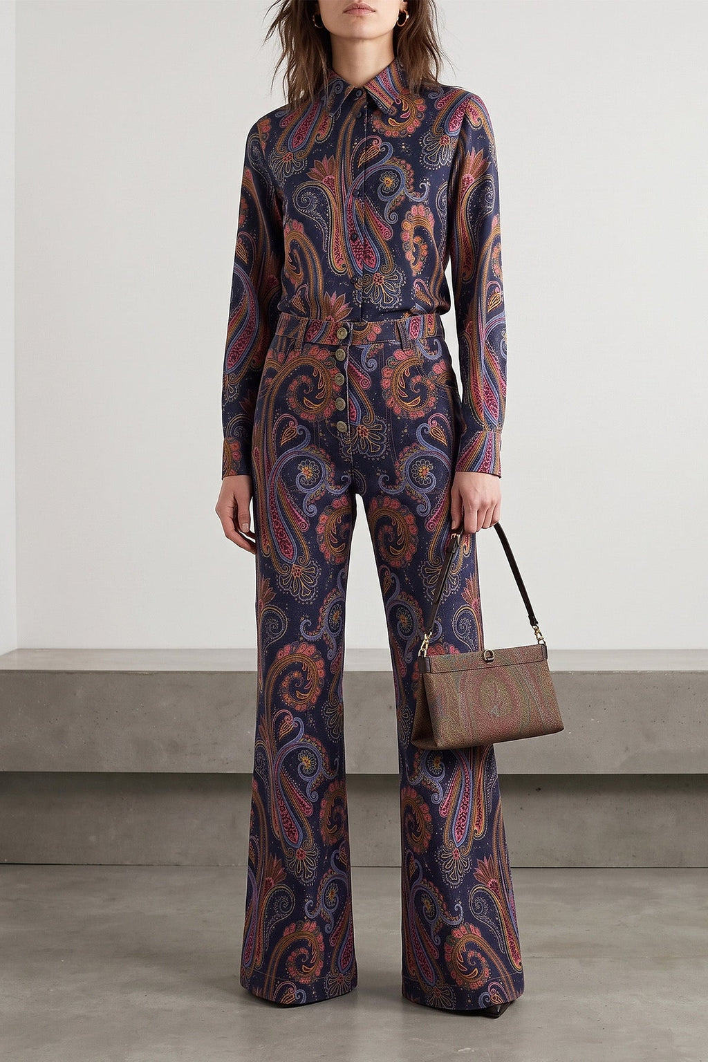 ETRO Mini Talk Clutch with Leather Trims